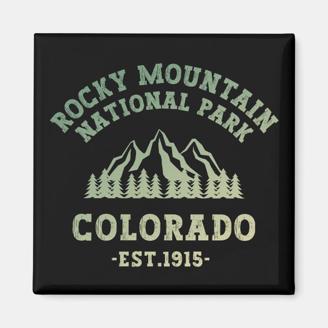 Rocky Mountain National Park Colorado USA Gradient Magnet (Front)