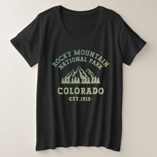 Rocky Mountain National Park Colorado USA Gradient Plus Size T_Shirt