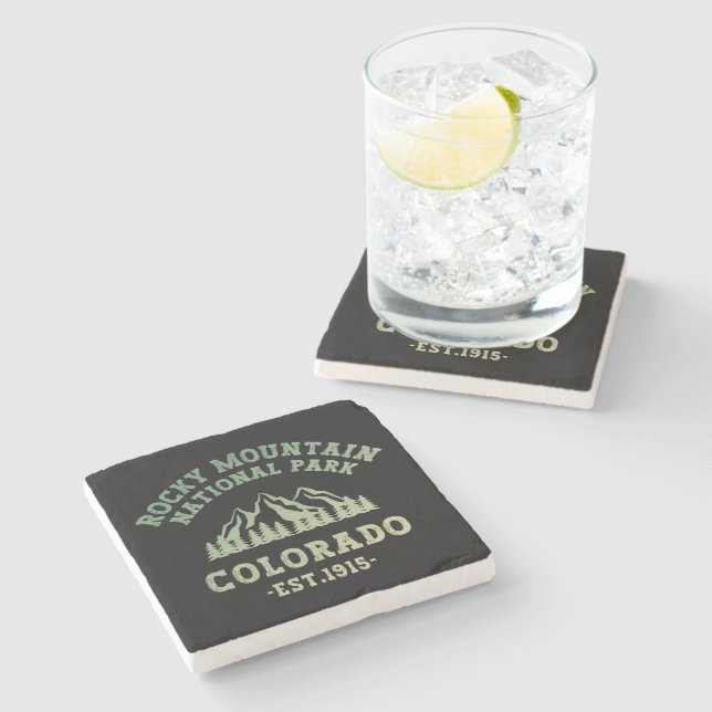 Rocky Mountain National Park Colorado USA Gradient Stone Coaster (Side)