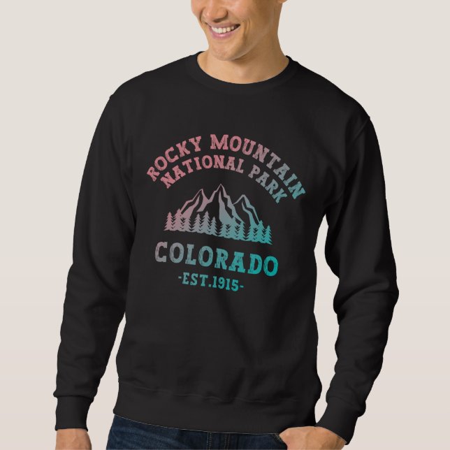 Rocky Mountain National Park Colorado USA Gradient Sweatshirt (Front)