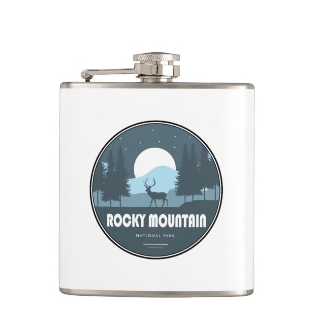 Rocky Mountain National Park Deer Flask (Front)
