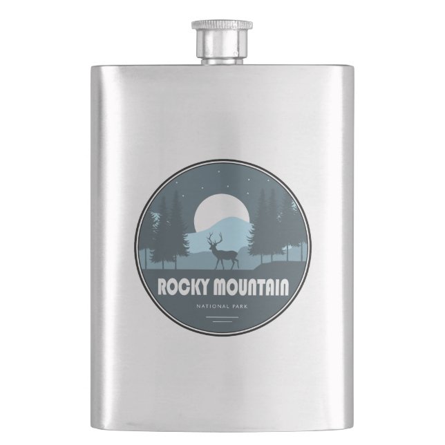 Rocky Mountain National Park Deer Flask (Front)