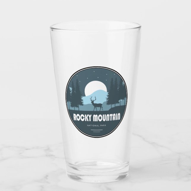 Rocky Mountain National Park Deer Glass (Front)