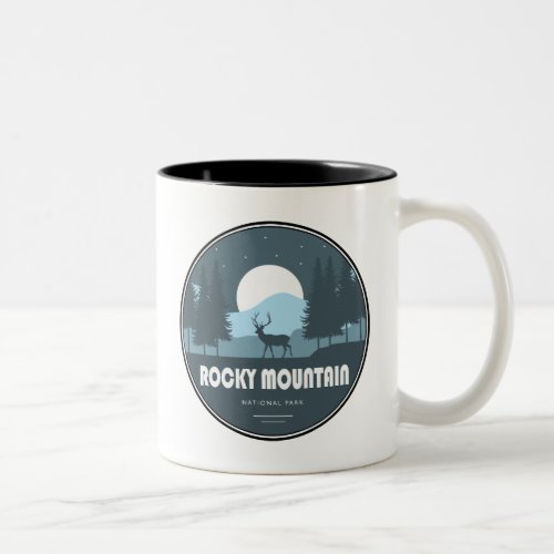 Rocky Mountain National Park Deer Two_Tone Coffee Mug