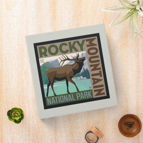 Rocky Mountain National Park  Elk 3 Ring Binder