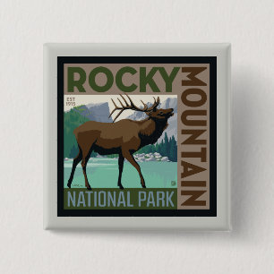 Rocky Mountain National Park   Elk Button