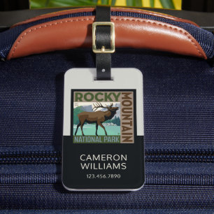 Rocky Mountain National Park   Elk Luggage Tag