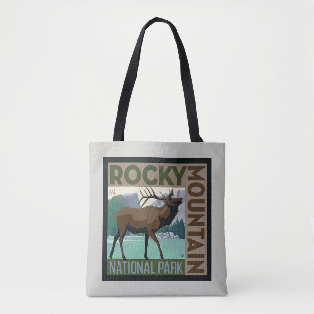 Rocky Mountain National Park | Elk Tote Bag (Front)