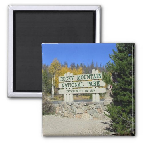 Rocky Mountain National Park Entrance Magnet