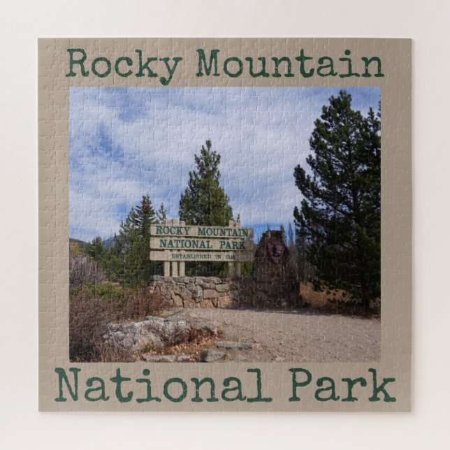 Rocky Mountain National Park Entrance Sign Puzzle (Vertical)