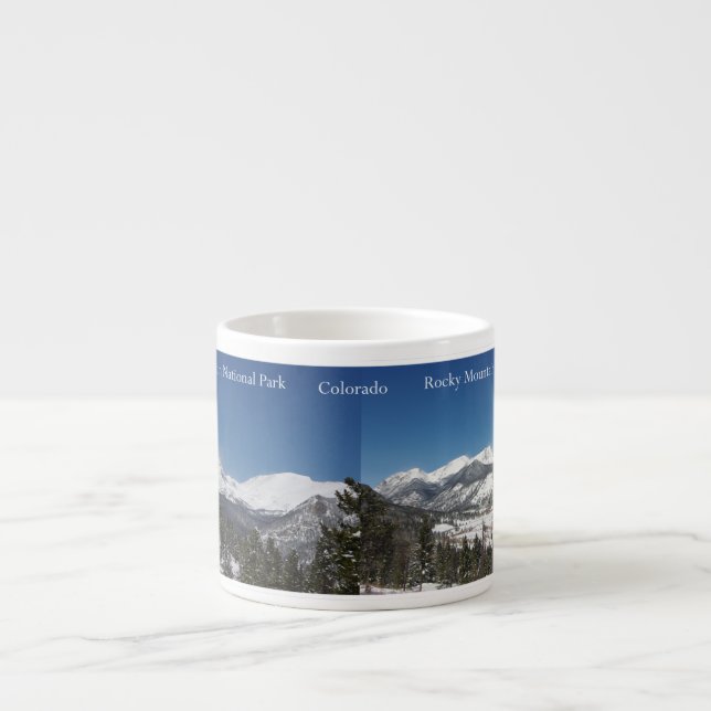 Rocky Mountain National Park espresso mug (Front)