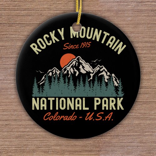 Rocky Mountain National Park Est 1915 Ceramic Ornament