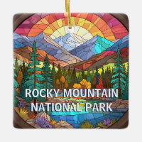 Rocky Mountain National Park Faux Stained Glass
