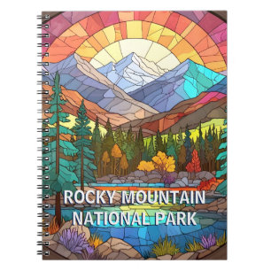 Rocky Mountain National Park Faux Stained Glass Notebook