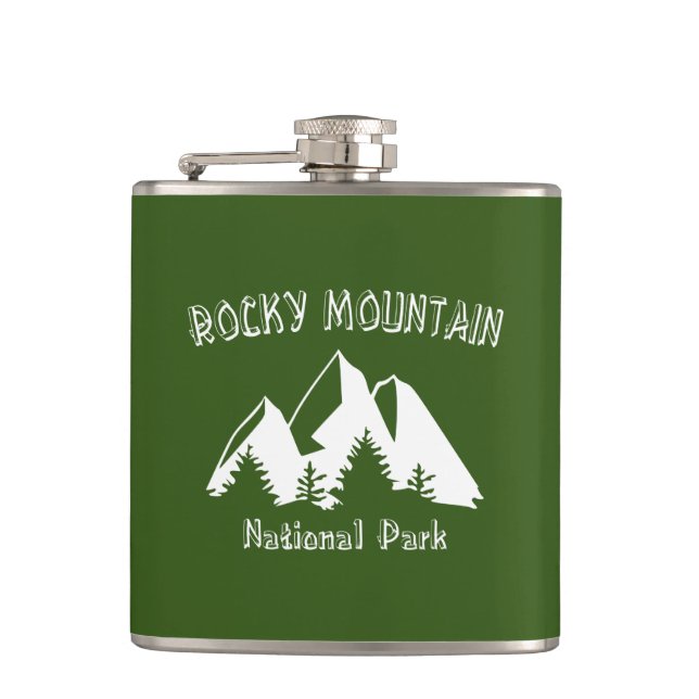 Rocky Mountain National Park Flask (Front)