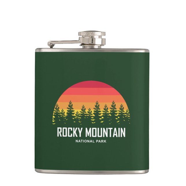 Rocky Mountain National Park Flask (Front)