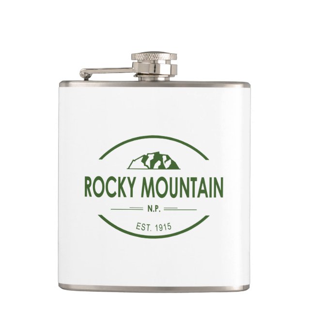 Rocky Mountain National Park Flask (Front)