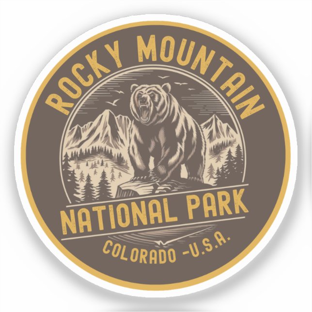 Rocky Mountain National Park Forest Landscape Sticker (Front)