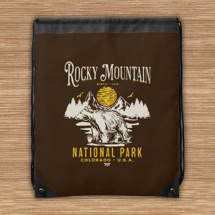 Rocky Mountain National Park Fun Landscape Drawstring Bag