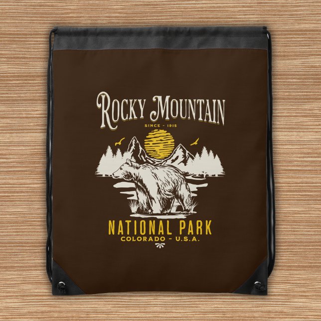Rocky Mountain National Park Fun Landscape Drawstring Bag (Creator Uploaded)