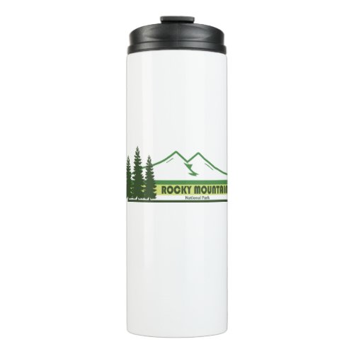 Rocky Mountain National Park Green Stripes Thermal Tumbler