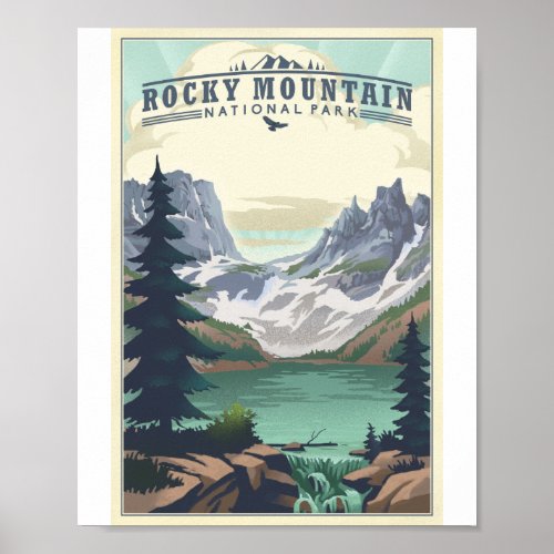 Rocky Mountain National Park Litho Artwork Poster