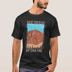 Rocky Mountain National Park Longs Peak Distressed T-Shirt