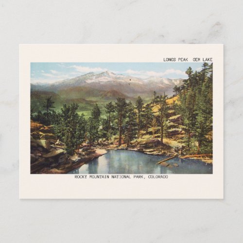 Rocky Mountain National Park Longs Peak Gem Lake  Postcard
