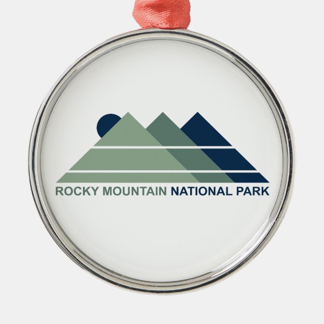 Rocky Mountain National Park Mountain Sun Metal Ornament (Front)