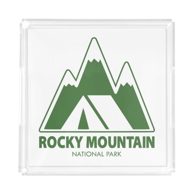 Rocky Mountain National Park Mountains Camping Acrylic Tray (Front)