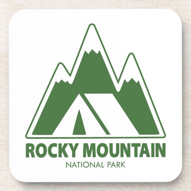 Rocky Mountain National Park Mountains Camping Beverage Coaster (Front)