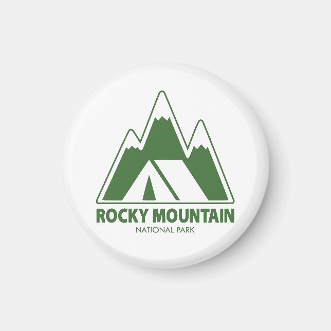 Rocky Mountain National Park Mountains Camping Magnet (Front)