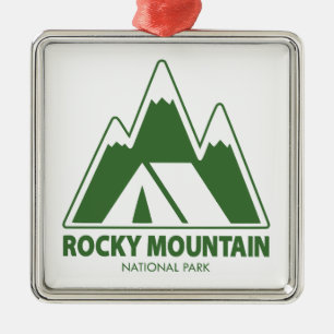 Rocky Mountain National Park Mountains Camping Metal Ornament