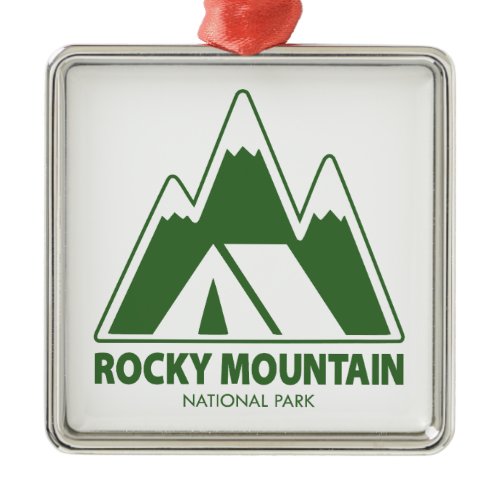 Rocky Mountain National Park Mountains Camping Metal Ornament