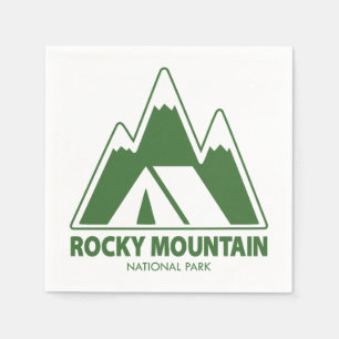 Rocky Mountain National Park Mountains Camping Napkins