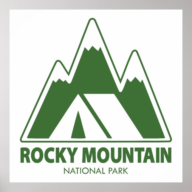 Rocky Mountain National Park Mountains Camping Poster (Front)