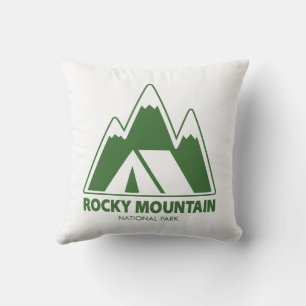 Rocky Mountain National Park Mountains Camping Throw Pillow
