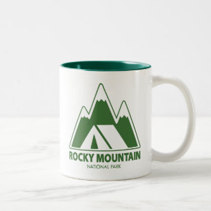 Rocky Mountain National Park Mountains Camping Two-Tone Coffee Mug