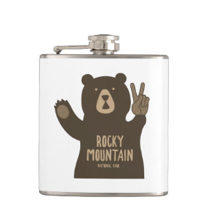 Rocky Mountain National Park Peace Bear Flask