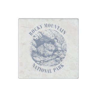 Rocky Mountain National Park Pika Ornament  Stone Magnet