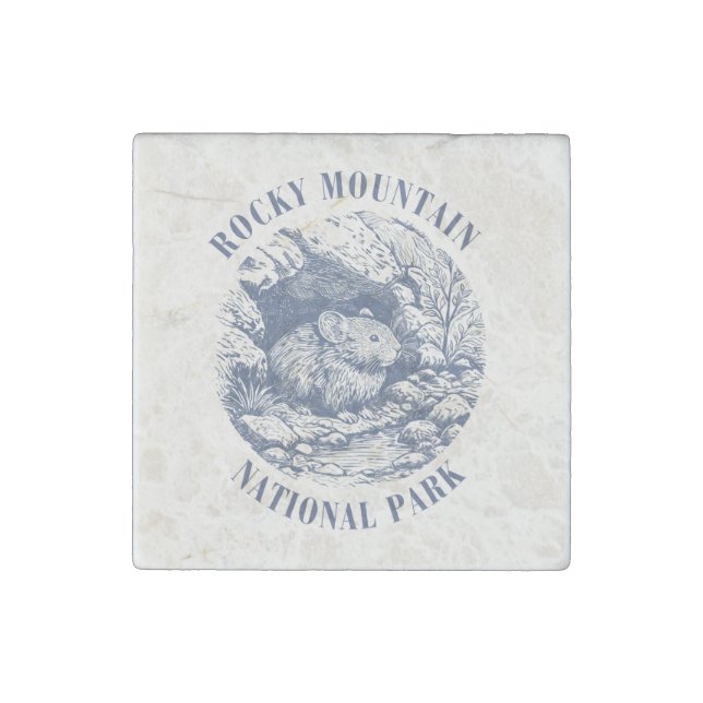 Rocky Mountain National Park Pika Ornament  Stone Magnet (Front)
