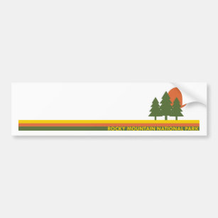 Rocky Mountain National Park Pine Trees Sun Bumper Sticker