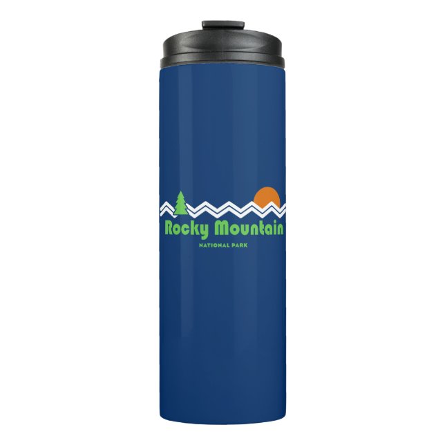 Rocky Mountain National Park Retro Thermal Tumbler (Front)