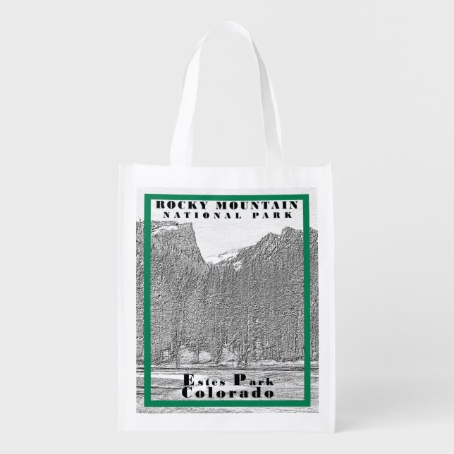 Rocky Mountain National Park Reusable Grocery Bag (Front)