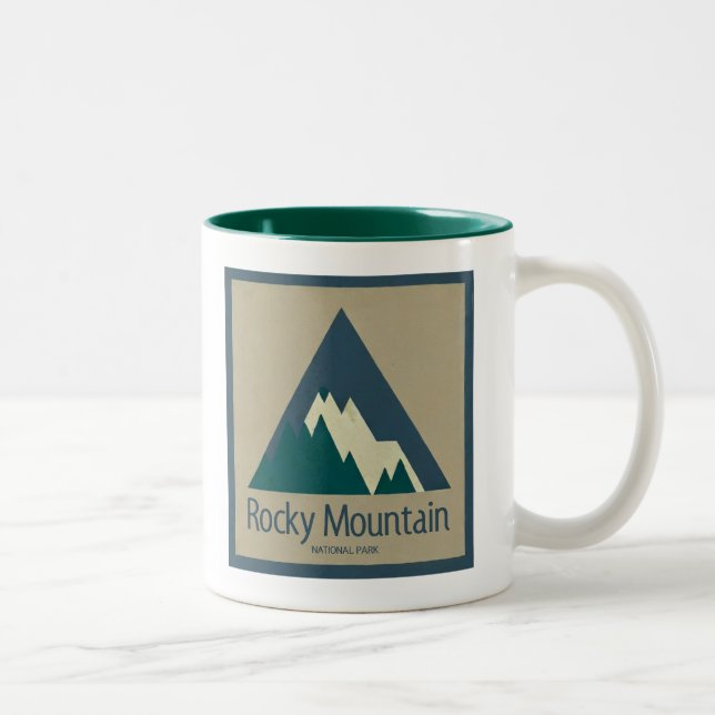 Rocky Mountain National Park Rustic Two-Tone Coffee Mug (Right)