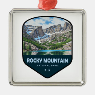 Rocky Mountain National Park Shield Metal Ornament