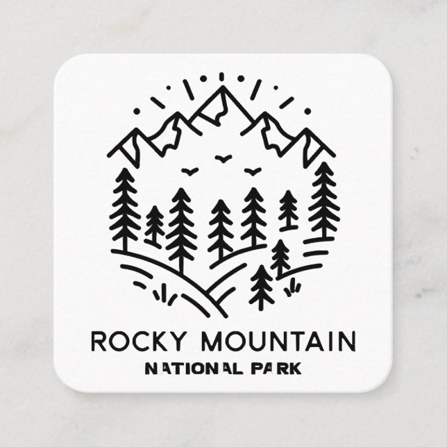 Rocky Mountain National Park  Square Business Card (Front)