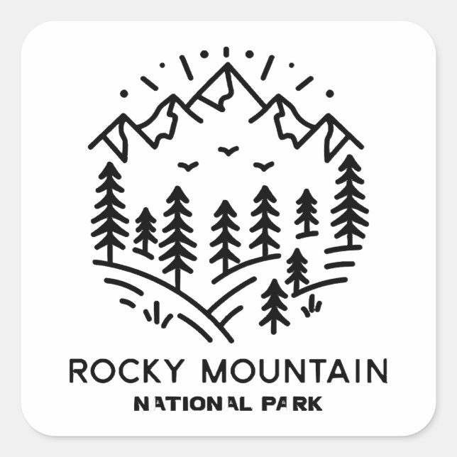 Rocky Mountain National Park  Square Sticker (Front)