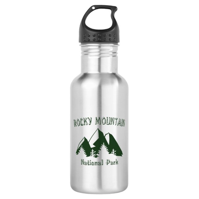 Rocky Mountain National Park Stainless Steel Water Bottle (Front)