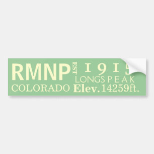 Rocky Mountain national park stats Bumper Sticker